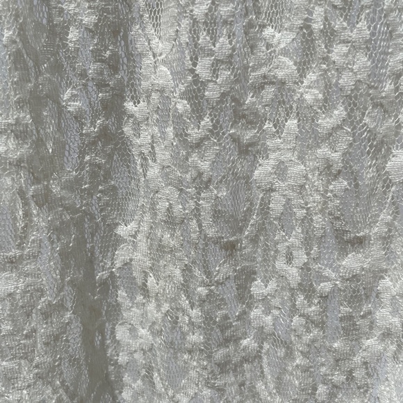 Sheer Floral Cream Lace Maxi Skirt - Picture 3 of 5